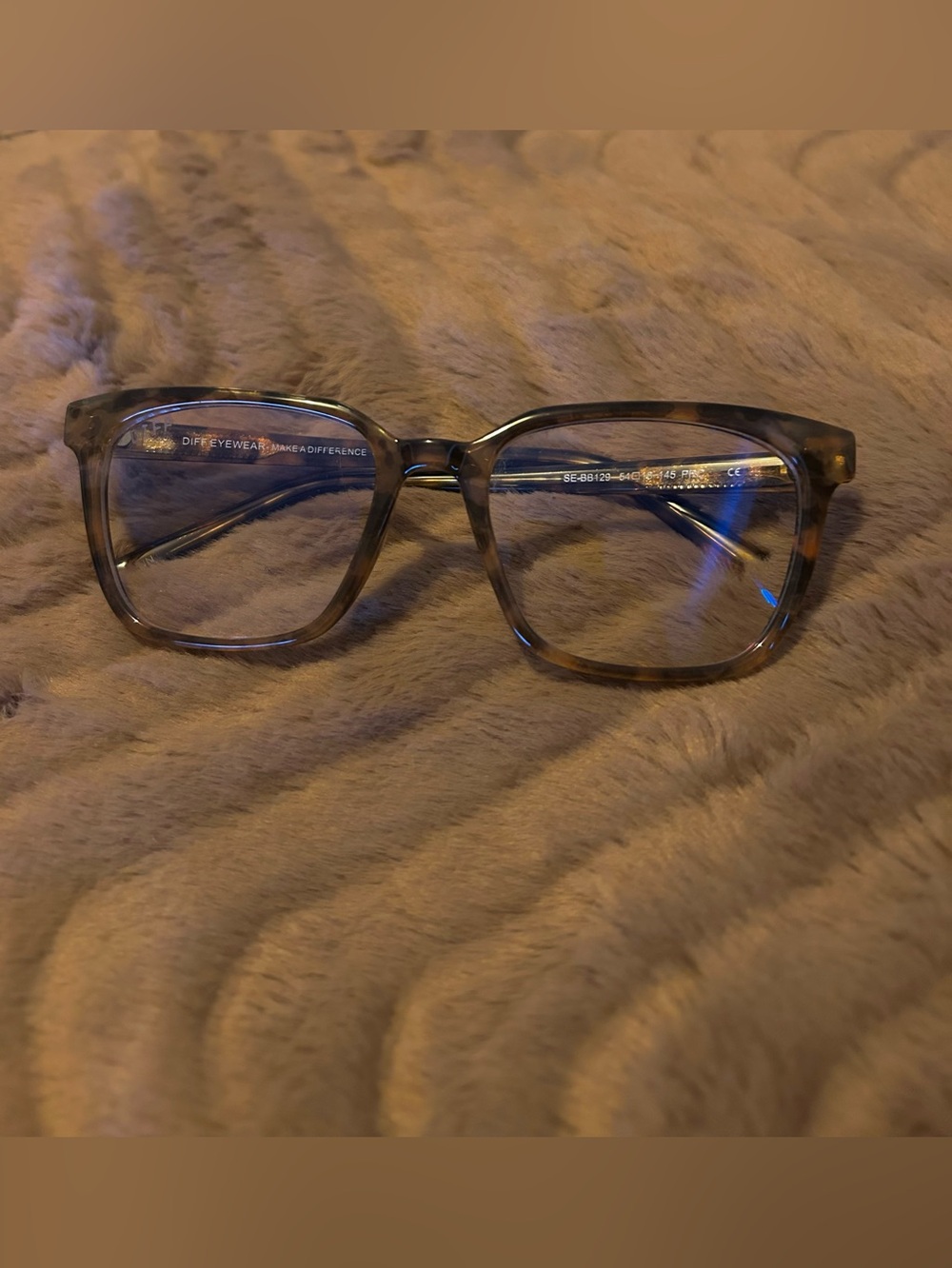 Women’s Tortoiseshell Clear Blue Light Glasses- Diff Eyewear